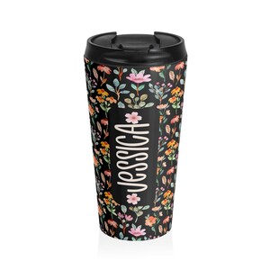 Personalized Floral Tumbler | Wildflower Tumbler | 15 oz tumbler | Cottagecore | Wildflowers | Stainless Tumbler Stainless Steel Travel Mug