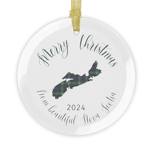 Christmas in Nova Scotia Ornament, Halifax, Nova Scotia, Canada, Keepsake Ornament, Christmas Glass Ornaments