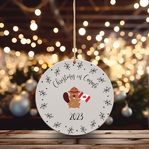 Christmas in Canada Ornament, Christmas Ornament, Canada, Canadian Gift, Christmas Gift, Merry Christmas, Souvenir, Canada Souvenir, Gifts