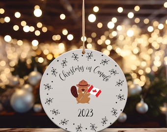 Christmas in Canada Ornament, Christmas Ornament, Canada, Canadian Gift, Christmas Gift, Merry Christmas, Souvenir, Canada Souvenir, Gifts