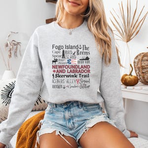 Sweat-shirt Terre-Neuve - cadeau souvenir du Labrador, chemise Newfie, t-shirt unisexe - pull ras du cou unisexe du Canada atlantique