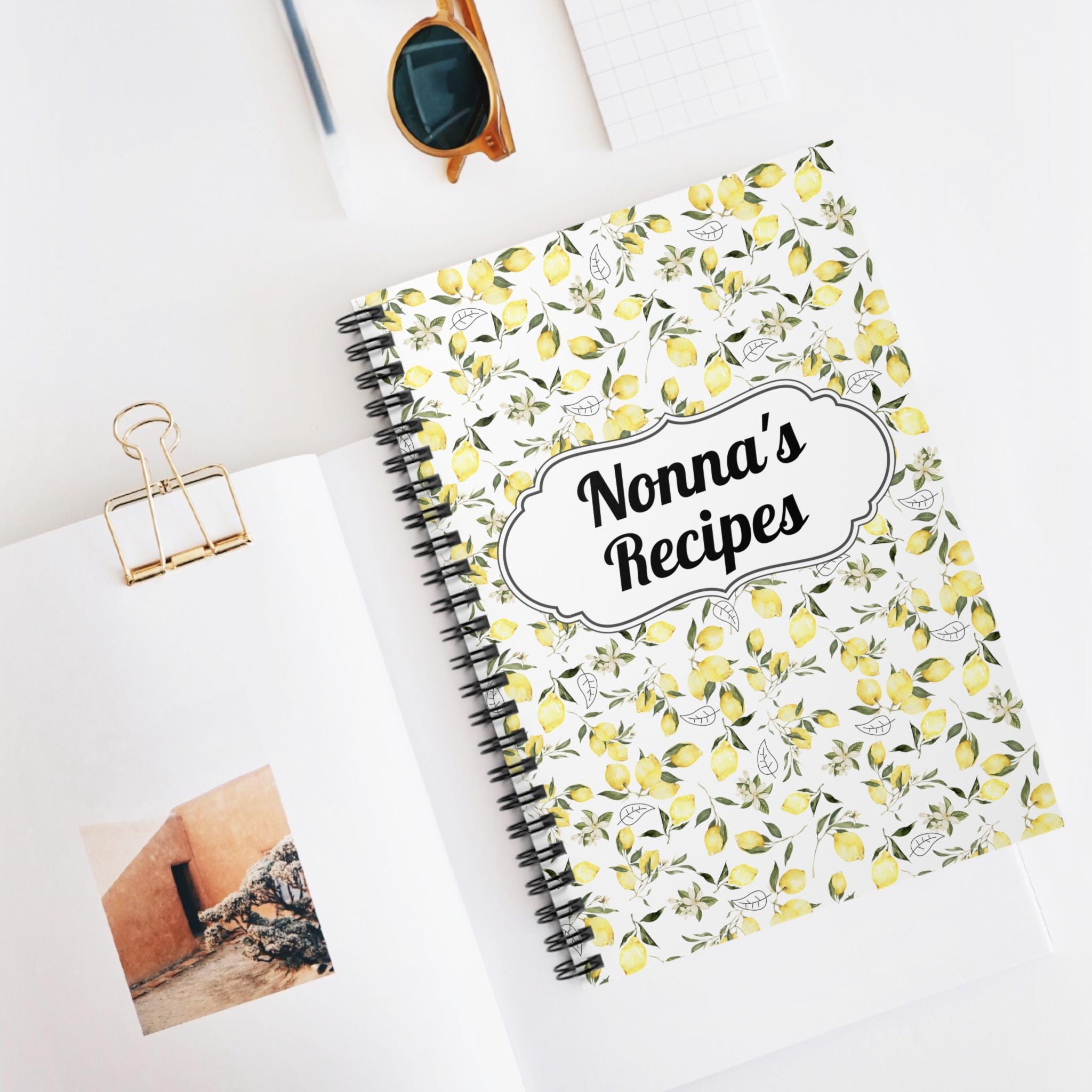 Notebook Con Ricette Personalized Recipe Notebook - Perfect for Food Lovers, Nonna's Recipe ...