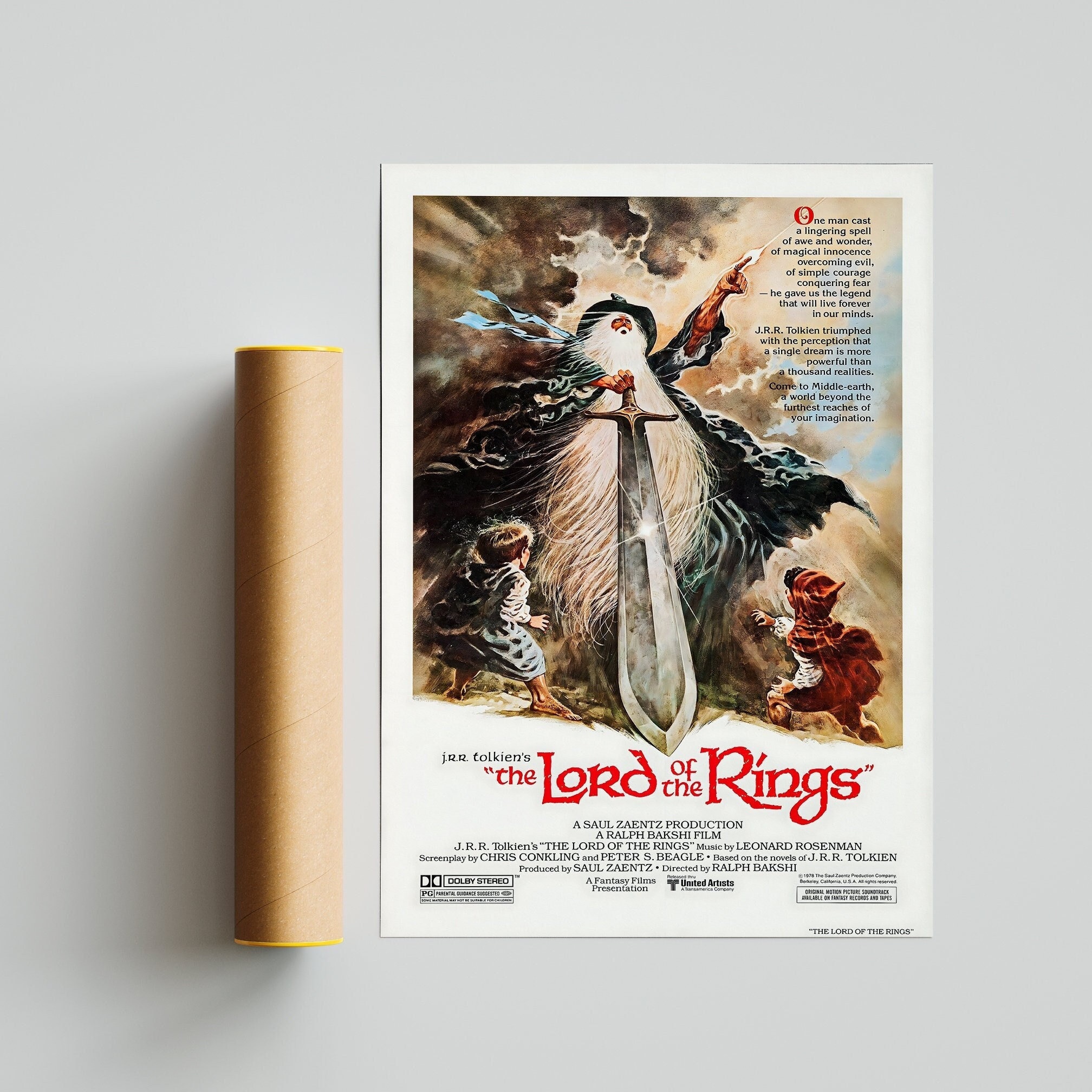 Lord Of The Rings Poster 1978 Animation Ralph Bakshi Fellowship Of The