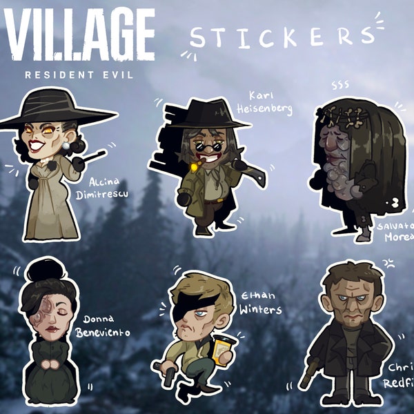 Resident evil 8 village sticker set