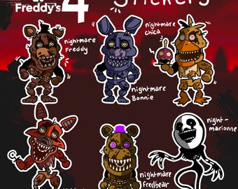 Five Nights at Freddy's - FNAF 4 - Nightmare Foxy - Fredbear - Sticker
