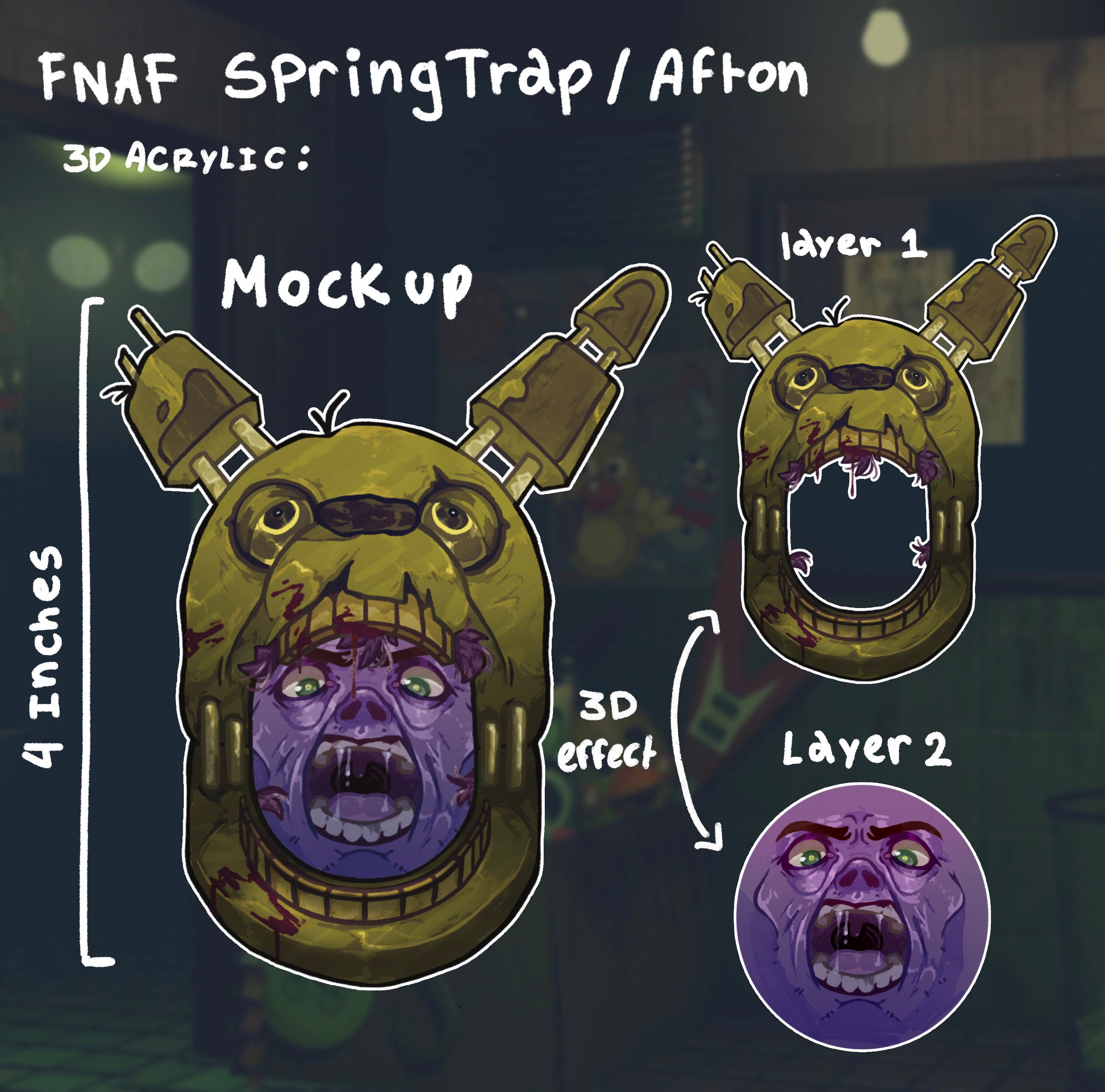 I made R-rated Springtrap with William Afton inside