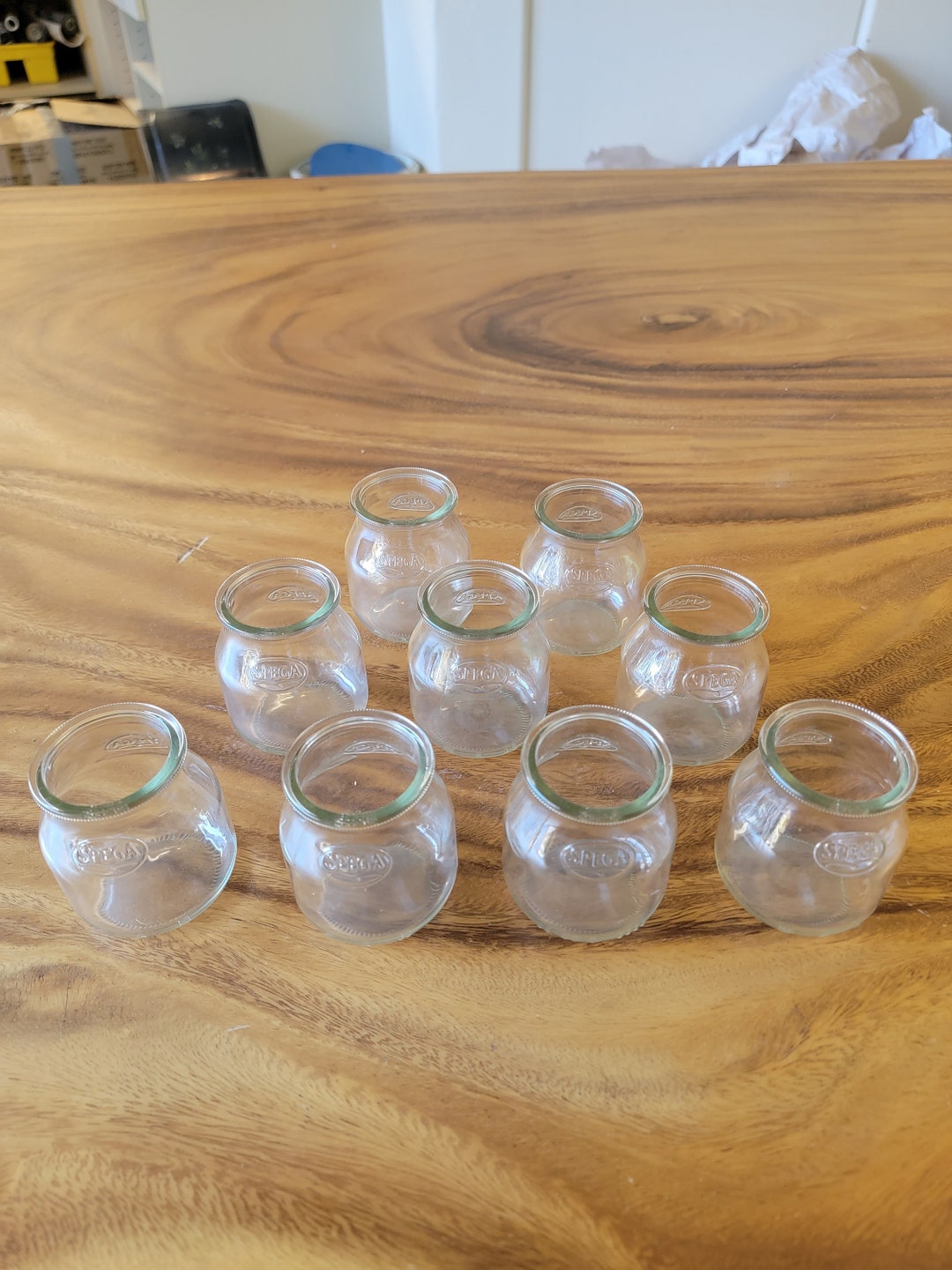 Set 9 RARE Spega French Yogurt Jars..terrarium Jars Serving Etsy