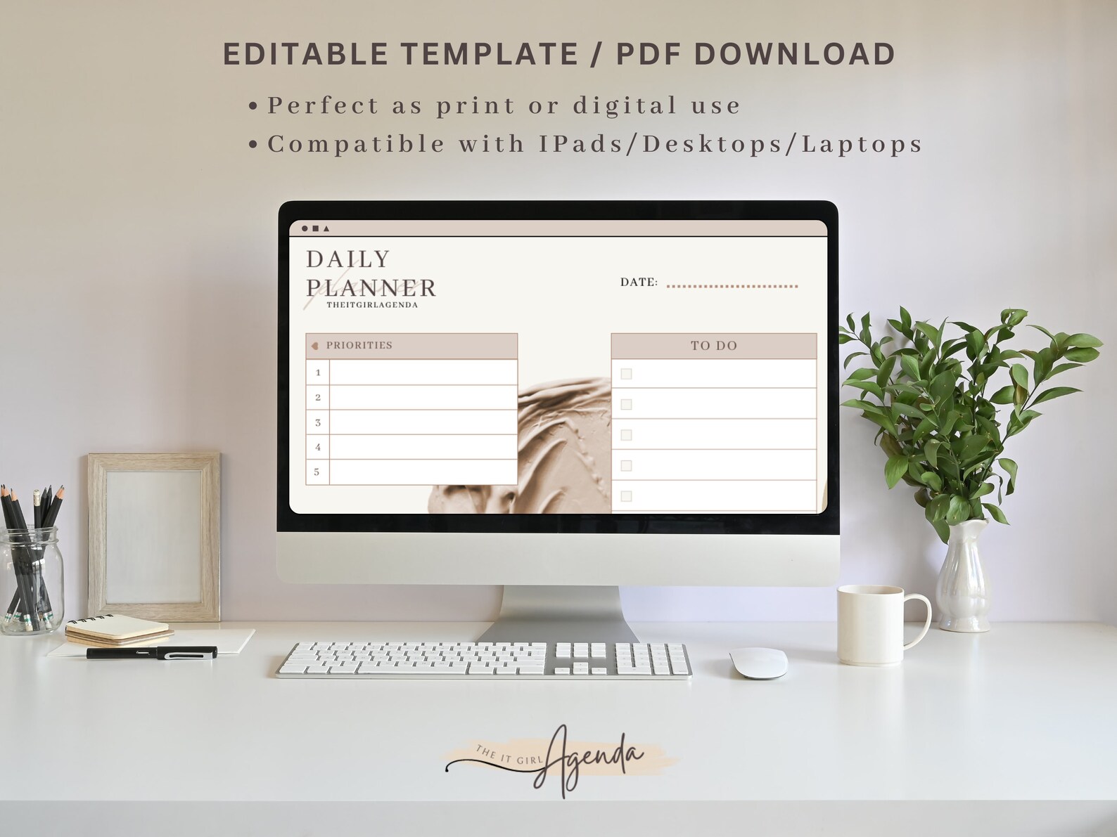 Downloadable Planner to Do List Template Aesthetic Planner Etsy