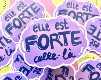 Girl power sticker | french sticker | french inspiration | stationery encouragement | women motivation sticker