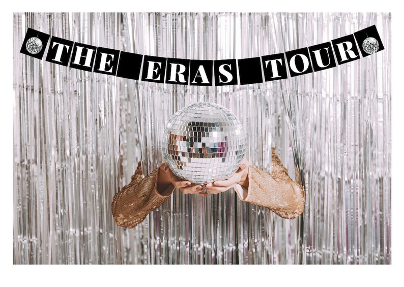 Taylor Swift Eras Tour Mirror Ball Banner Printable DIY Etsy