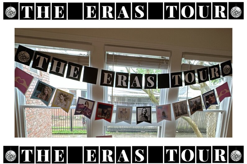 Taylor Swift Eras Tour Mirror Ball Banner Printable DIY Etsy