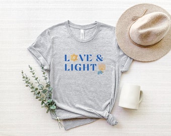 Love & Light Hanukkah Jersey Short Sleeve Tee