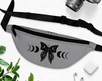 Moon Phases Butterfly Fanny Pack