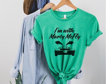 I'm with Marty McFly t-shirt. An anti-bullying Tee, Back to the Future tee, Kindness Tee, Peace and Love tee