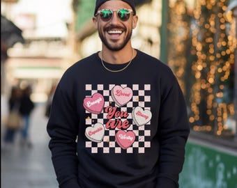 You Are Enough, You Are Loved, You Are Strong, You are Capable Sweatshirt, Inspirational Crewneck, Heart Graphic Pullover, Cozy Apparel All