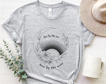 Live by the sun, Love by the moon Jersey Short Sleeve Tee