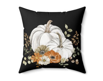 Fall Pumpkin Spun Polyester Square Pillow