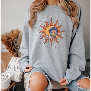 Celestial Sun & Moon Heavy Blend™ Crewneck Sweatshirt