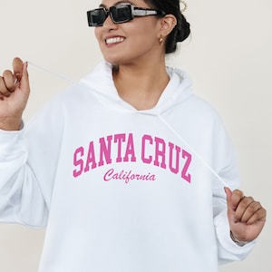 Santa Cruz California Beach Hoodie Sweatshirt, Aesthetic Beach Hoodie Trendy Sweatshirt, Oversized Santa Cruz Hoodie Gift Cute Sweatshirt