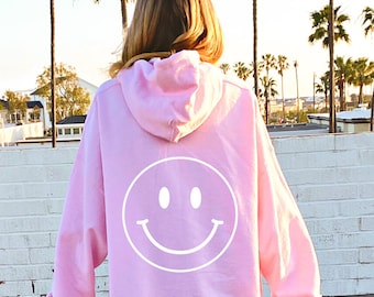 Sudadera con capucha básica simple y sonriente positiva para salud mental / sudadera de moda para mujer / sudadera con capucha positiva / regalo para ella / sudadera con capucha con cita positiva