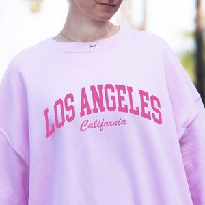 Los Angeles California Beach Crewneck Sweatshirt, Aesthetic Beach Crewneck Trendy Sweatshirt, Oversized Womens LA Gift Cute Sweatshirt