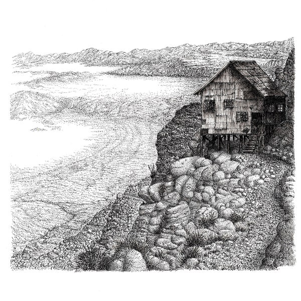 Miners shack of Joshua Tree NP. Pen & Ink Giclée Print made from My Original Drawing