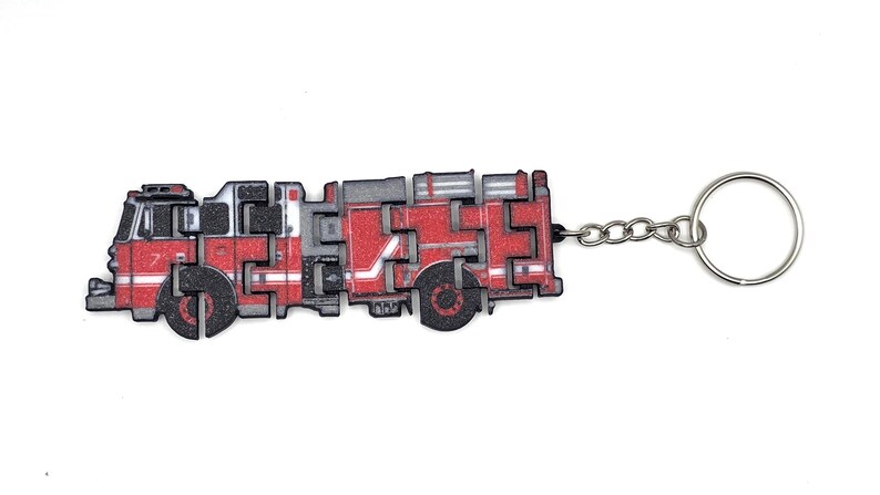Fire Truck Keychain, Articulating Fire Truck, Fire Engine, Firefighter ...