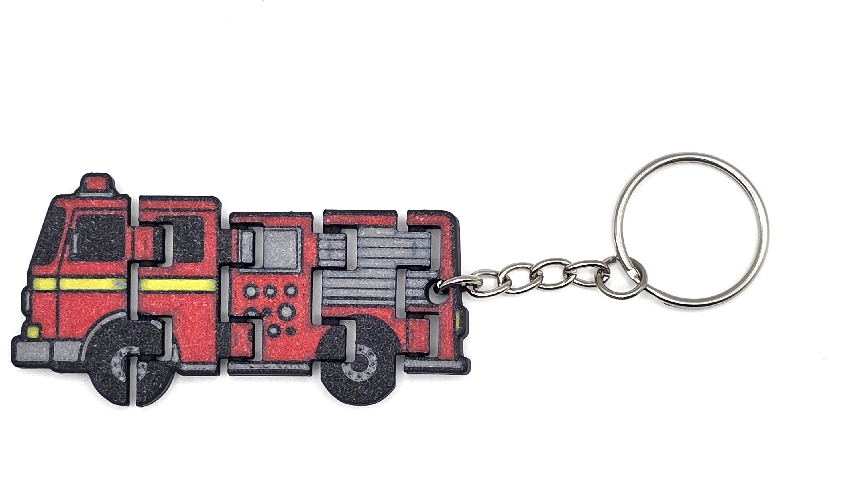 Fire Truck Keychain, Articulating Fire Truck, Firefighter Gift