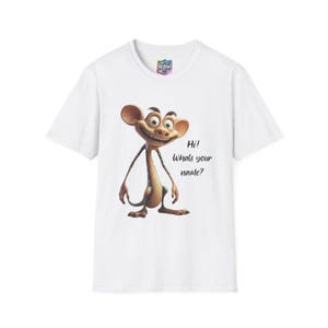 Camiseta de criatura caprichosa, estilo suave, divertida camiseta de animal de dibujos animados, camiseta de monstruo juguetón, camiseta de criatura de fantasía boba, criatura larga y extraña