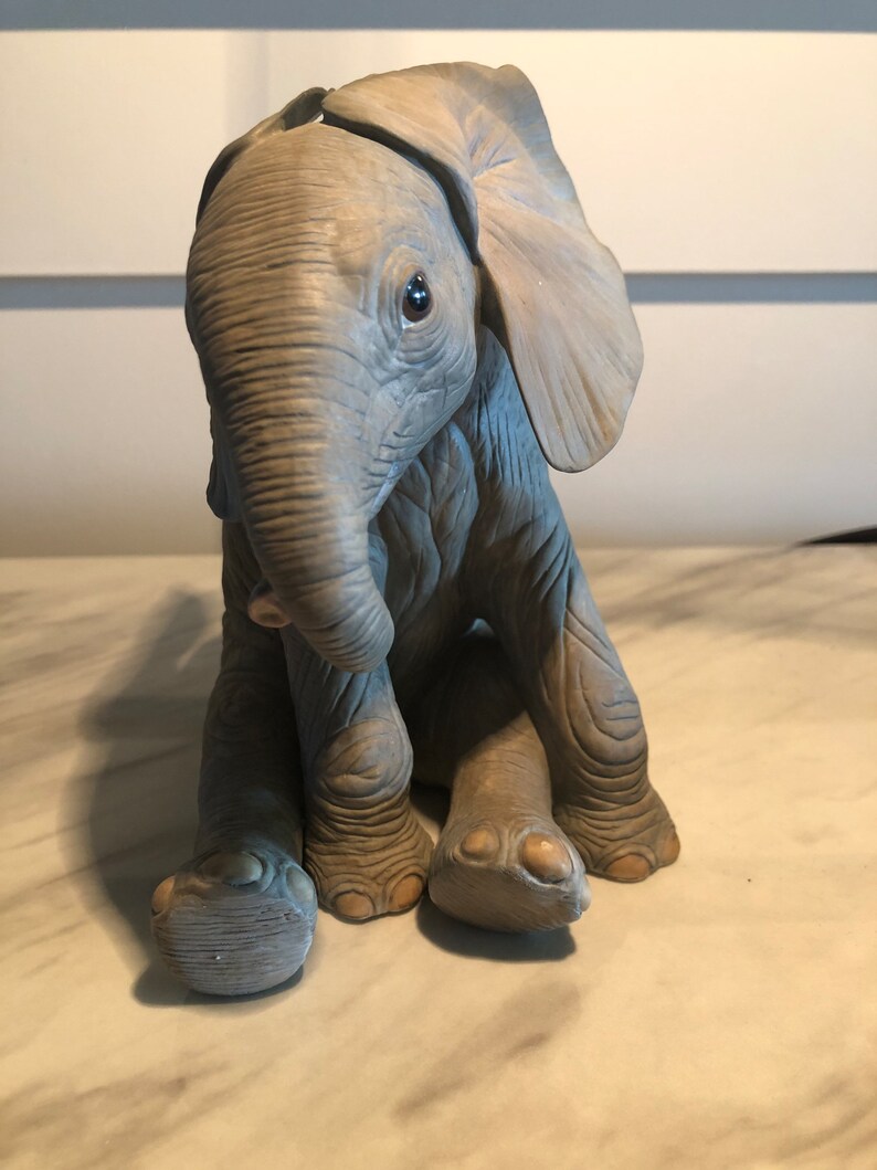 Lenox African Elephant Calf Porcelain Figurine 1991 Etsy