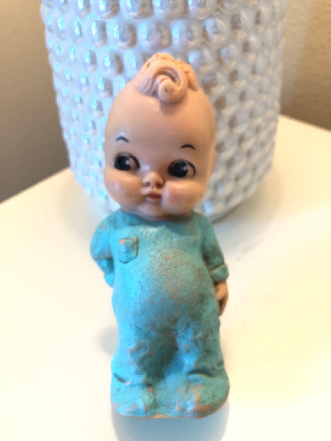 Vintage Kewpie Rubber Baby Blue Bum Doll in Sleepers Etsy
