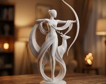Abstrakte Artemis-Statue | Griechische Göttin aus Kunstharz – Wohnaccessoire