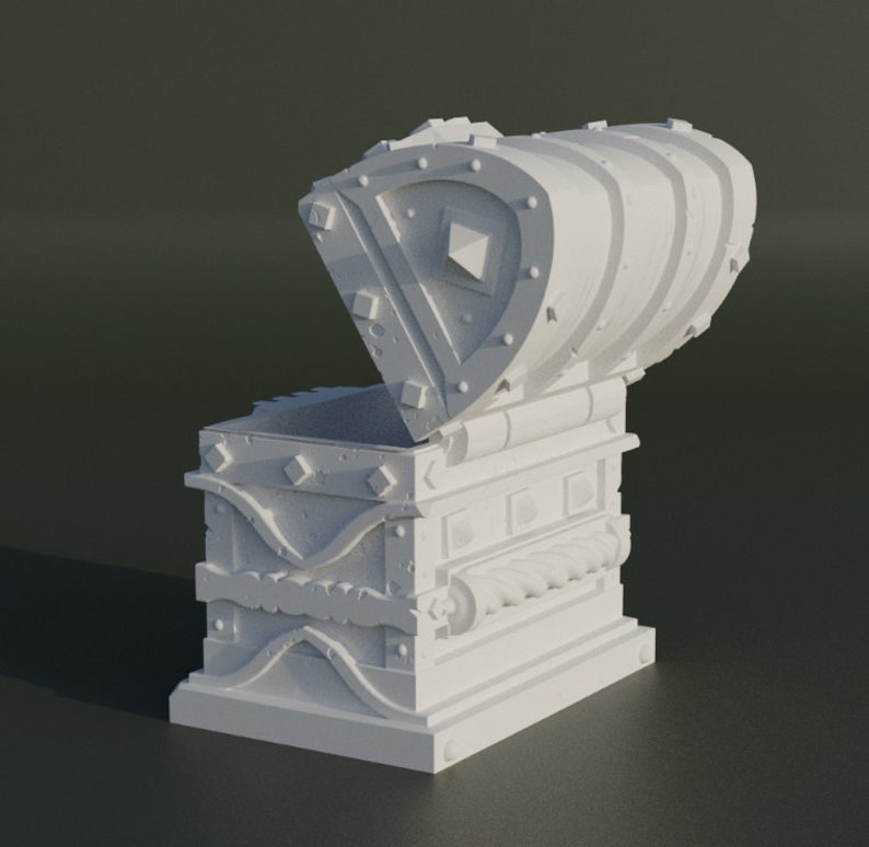 Dwarf Chest Dice Box for Board Games Dice 3d Stl File , DND Dice Box