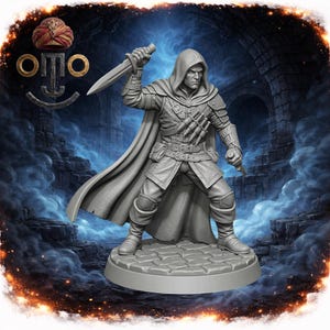 Shadow  Assassin  Wargame Miniature -  Resin Quality - Otto Wargame Character Fex