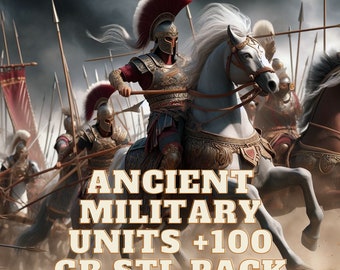 Pacchetto STL ,Pacchetto di file Stl in miniatura 3D di Ancient Age Soldiers , +100 Gb , Molte truppe di nazioni disponibili , Il mio miglior pacchetto in miniatura,