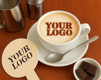 Plantilla de café personalizada: Plantilla de arte latte personalizada para baristas