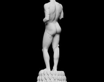 Apollo von Omphalos-Statue - 12K Harz griechische Gottskulptur