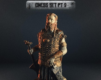 Greek Chess Pieces: Luxury Collector's Set - Unpainted