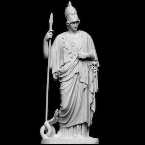 Athena Pallas Giustiniani – 12K Premium Resin Statue of Ancient Greek Goddess of Wisdom