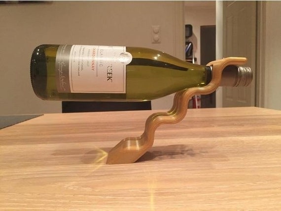 Balanced Wine Bottle Holder STL File 3D Print Digital Download