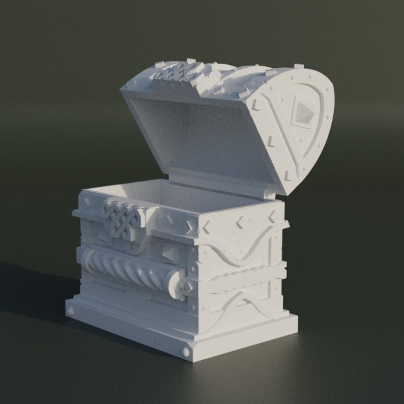 Dwarf Chest Dice Box for Board Games Dice 3d Stl File , DND Dice Box