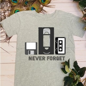 never forget svg, vhs svg, floppy svg, cassette svg, vintage svg, funny svg