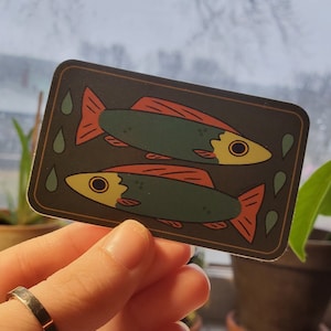 swimming fish vinyl waterproof sticker
