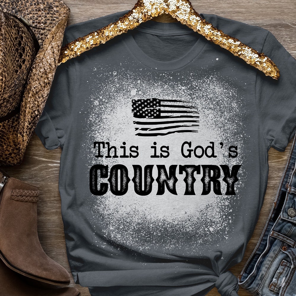 This Is God'S Country Shirt, Country Shirt, Cute Shirts For Women, Unisex Shirt, Country Music Shirt, Country Concert, Bleached Shirt.