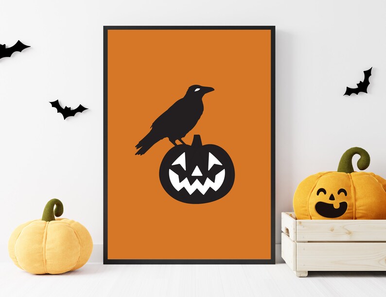Halloween Decor Indoor Bundle Set of 8 Prints Halloween Wall Etsy