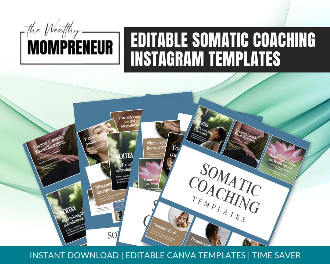 Somatic Therapy Instagram Canva Templates for Holistic Coaches - Etsy