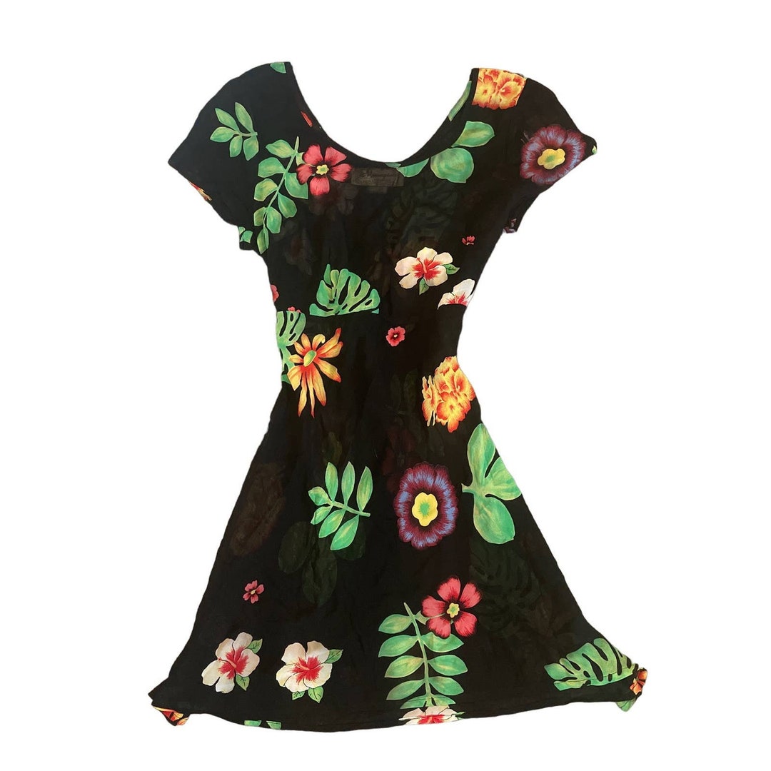 Vintage Mannequins Los Angeles Floral Dress Sheer Boho Etsy