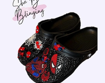 Spider Bling Crocs Custom