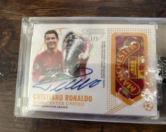 Fan-Made Cristiano Ronaldo Patch Autograph Card | Manchester United Inspired 1/1 Soccer Collectible | Custom CR7 Football Memorabilia