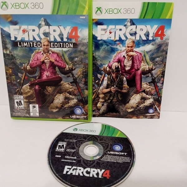 Far Cry 4 Limited Edition Complete XBox 360 vintage jeu vidéo testé et fonctionnel.